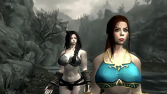 Jenna En Lacey In 3d-Spel: Skyrim-Straf