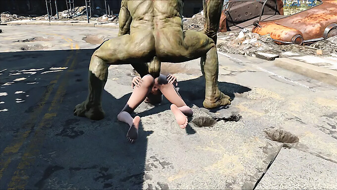 Hentai-Tecknad Film Av Fallout 4 Elie Supermutants Attack