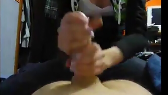 Giant Cock Handjob By A Big Cocked Amateur